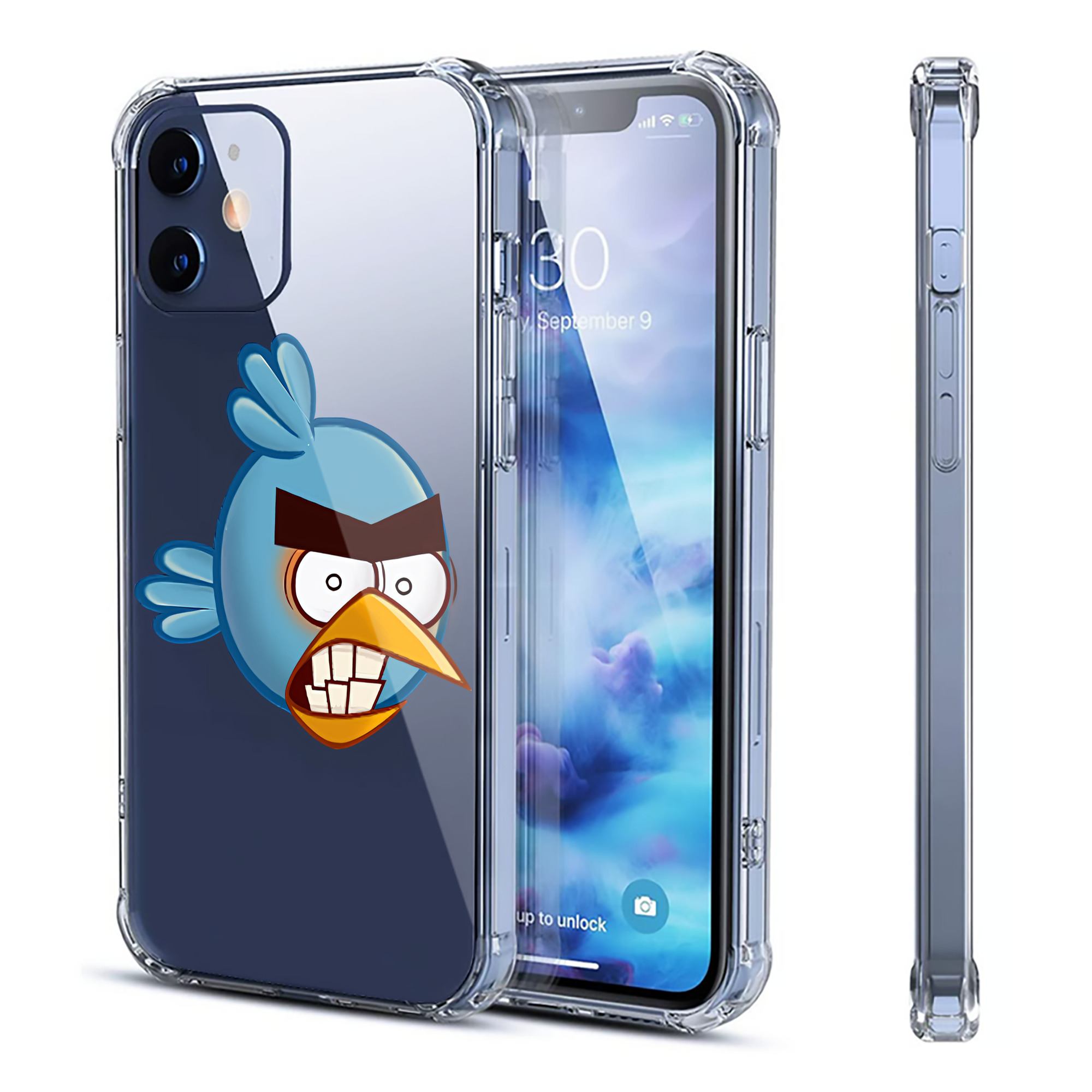 （画像用） Angry Birds アングリーバード 【iPhone 12シリーズ対応】透明スマホケース（クリアソフトケース）